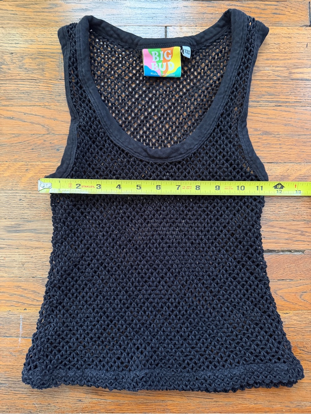 Big Bud Press Cotton Mesh Tank Top - Black - Picture 5 of 7